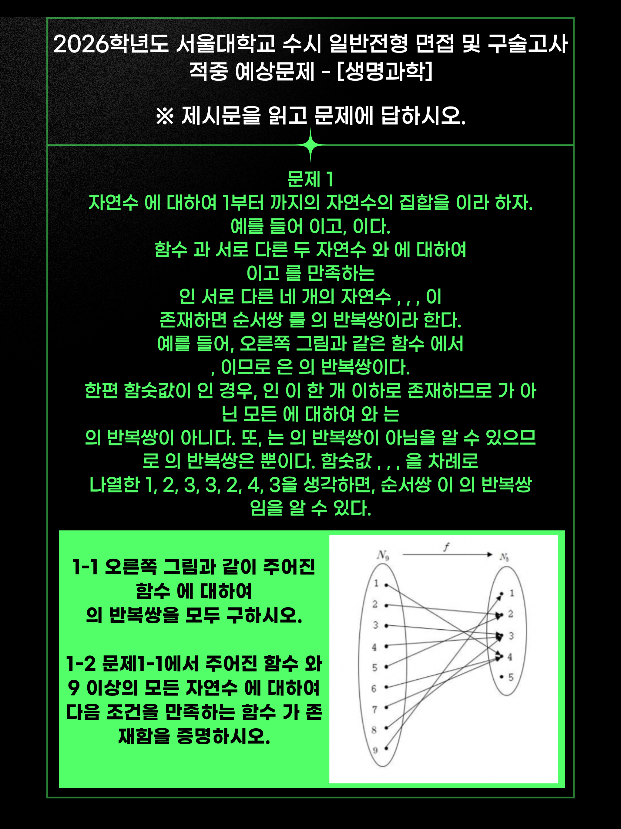 수학 제시문 면접 예상문제 미리보기